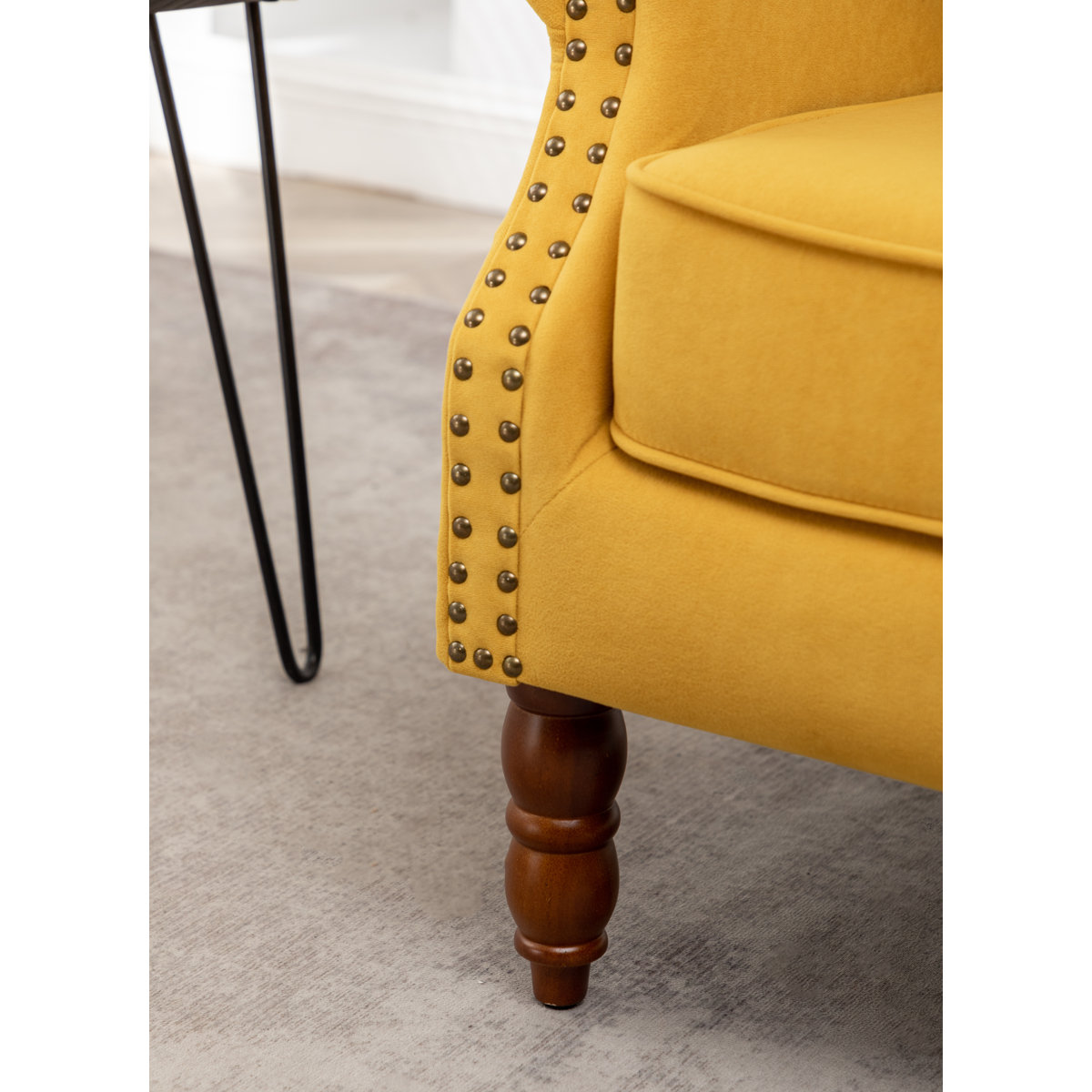 Johnathan 29'' Wide Velvet Wingback Chair